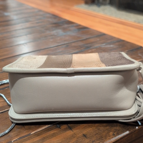 All saints Bansho Snake Leather Shoulder Crossbody Bag W/ Detachable Strap - Picture 8 of 13